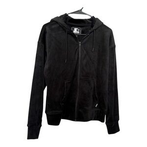 NWT Starter Women’s Black Label Full Zip-Up Rib Hoodie Sweatshirt
